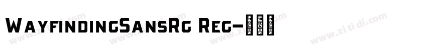 WayfindingSansRg Reg字体转换